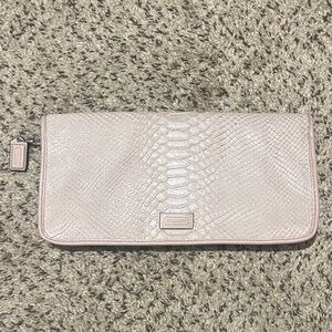 Coach Blush Python Fold Over Clutch